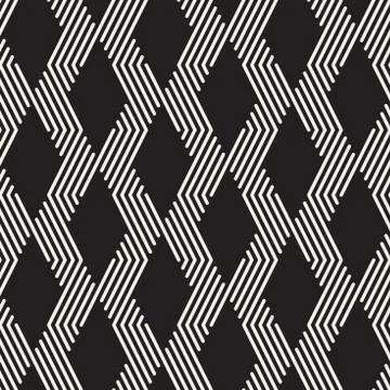 Vector seamless pattern. Repeating abstract background. Black and white Stock Illustration