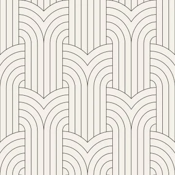 Vector seamless pattern. Repeating abstract background. Black and white geome Stock Illustration