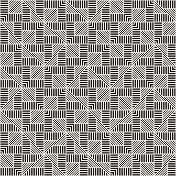 Vector seamless pattern. Repeating abstract background. Black and white geome Stock Illustration