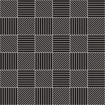 Vector seamless pattern. Repeating abstract background. Black and white Stock Illustration