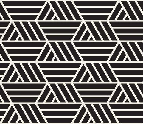 Vector seamless pattern. Repeating abstract background. Black and white Stock Illustration