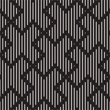 Vector seamless pattern. Repeating abstract background. Black and white geome Stock Illustration
