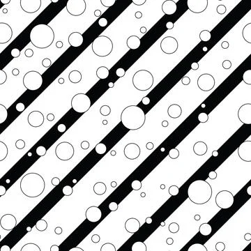 Vector seamless pattern. Repeating abstract background with circles on diagonal Illustrazione stock