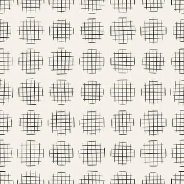 Vector seamless pattern. Repeating abstract geometric elements. Stylish monoc Stock Illustration