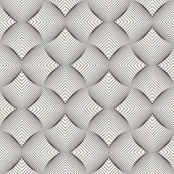 Vector seamless pattern. Repeating abstract geometric elements. Stylish monoc Stock Illustration