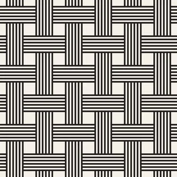 Vector seamless pattern. Repeating abstract geometric elements. Stylish monoc 库存插图