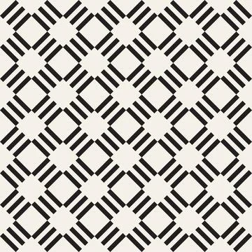 Vector seamless pattern. Repeating abstract geometric elements. Stylish monoc Illustrazione stock