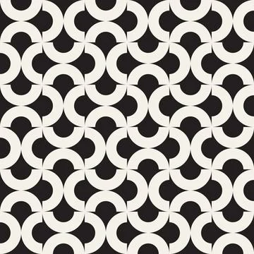 Vector seamless pattern. Repeating abstract geometric elements. Stylish monoc Illustrazione stock