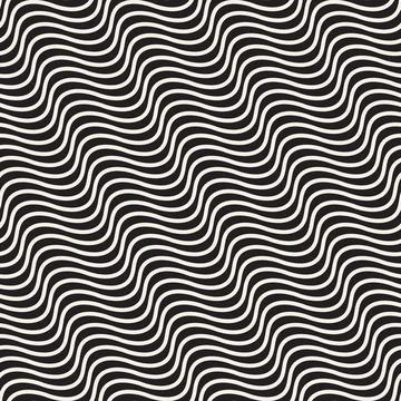 Vector seamless pattern. Repeating abstract geometric elements. Stylish monoc Stock Illustration