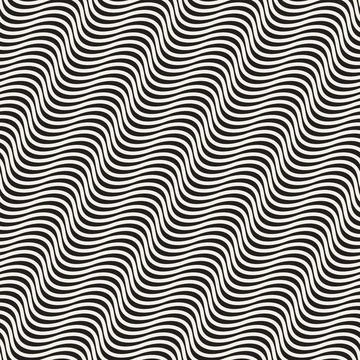 Vector seamless pattern. Repeating abstract geometric elements. Stylish monoc 스톡 일러스트