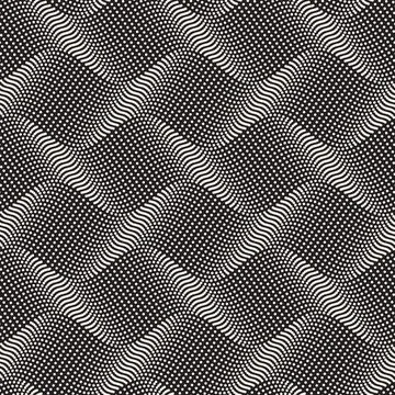 Vector seamless pattern. Repeating abstract geometric elements. Stylish monoc Illustrazione stock