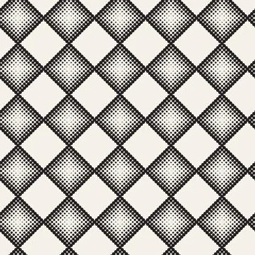 Vector seamless pattern. Repeating abstract geometric elements. Stylish monoc 스톡 일러스트