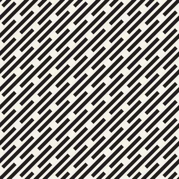 Vector seamless pattern. Repeating abstract geometric elements. Stylish monoc Illustrazione stock