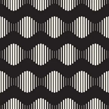 Vector seamless pattern. Repeating abstract geometric elements. Stylish monoc Stock Illustration