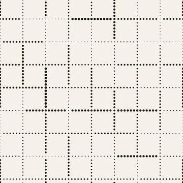 Vector seamless pattern. Repeating abstract geometric elements. Stylish monoc Illustrazione stock