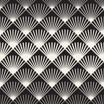 Vector seamless pattern. Repeating abstract geometric elements. Stylish monoc Illustrazione stock