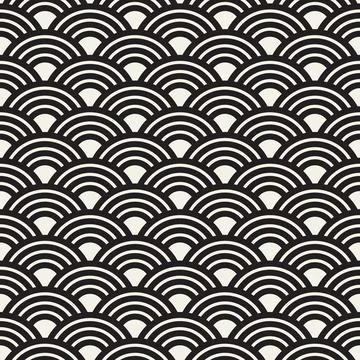 Vector seamless pattern. Repeating abstract geometric elements. Stylish monoc 库存插图