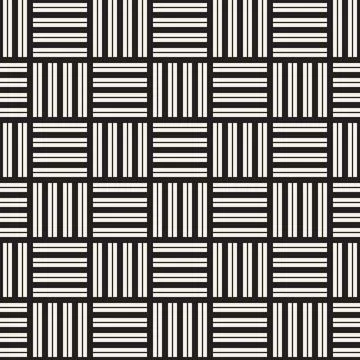 Vector seamless pattern. Repeating abstract geometric elements. Stylish monoc Illustrazione stock