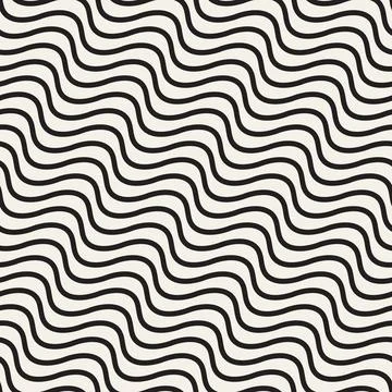 Vector seamless pattern. Repeating abstract geometric elements. Stylish monoc Stock Illustration