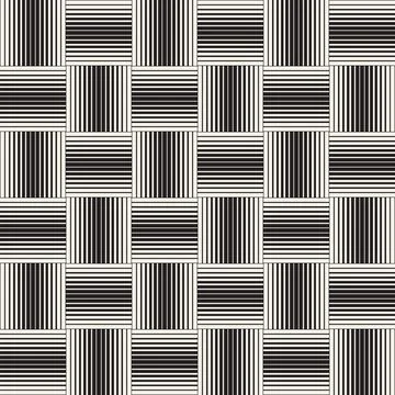 Vector seamless pattern. Repeating abstract geometric elements. Stylish monoc Illustrazione stock