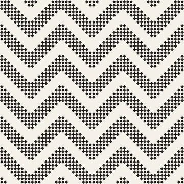 Vector seamless pattern. Repeating abstract geometric elements. Stylish monoc Stock Illustration