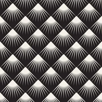 Vector seamless pattern. Repeating abstract geometric elements. Stylish monoc Illustrazione stock