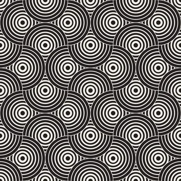 Vector seamless pattern. Repeating abstract geometric elements. Stylish monoc Stock Illustration