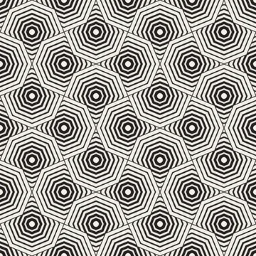 Vector seamless pattern. Repeating abstract geometric elements. Stylish monoc 库存插图