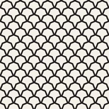 Vector seamless pattern. Repeating abstract geometric elements. Stylish monoc Illustrazione stock