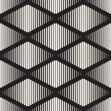 Vector seamless pattern. Repeating abstract geometric elements. Stylish monoc Stock Illustration