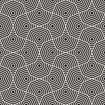 Vector seamless pattern. Repeating abstract geometric elements. Stylish monoc 库存插图