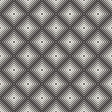 Vector seamless pattern. Repeating abstract geometric elements. Stylish monoc Stock Illustration