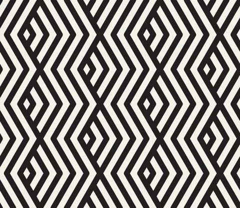 Vector seamless pattern. Repeating elements abstract background. Black and wh Illustrazione stock