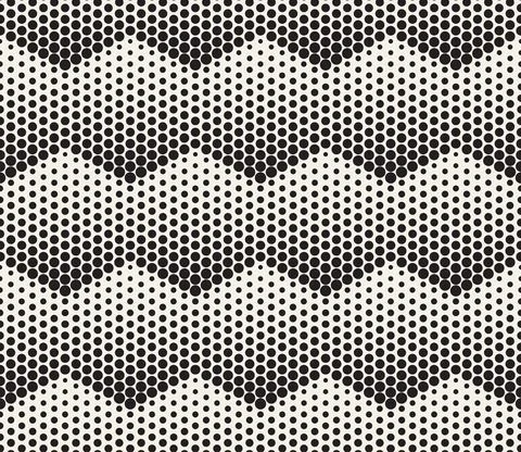 Vector seamless pattern. Repeating elements abstract background. Black and wh Stock Illustration