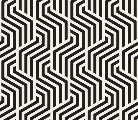 Vector seamless pattern. Repeating elements abstract background. Black and wh Illustrazione stock