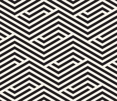 Vector seamless pattern. Repeating elements abstract background. Black and white イラスト素材