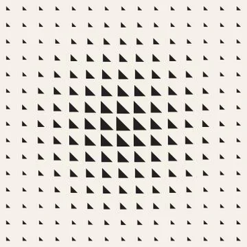 Vector seamless pattern. Repeating geometric tiles. Monochrome halftone gri.. Stock Illustration