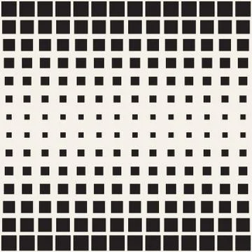 Vector seamless pattern. Repeating geometric tiles. Monochrome halftone gri.. 스톡 일러스트