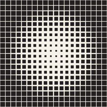 Vector seamless pattern. Repeating geometric tiles. Monochrome halftone gri.. Illustrazione stock