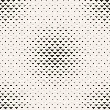 Vector seamless pattern. Repeating geometric tiles. Monochrome halftone gri.. Illustrazione stock