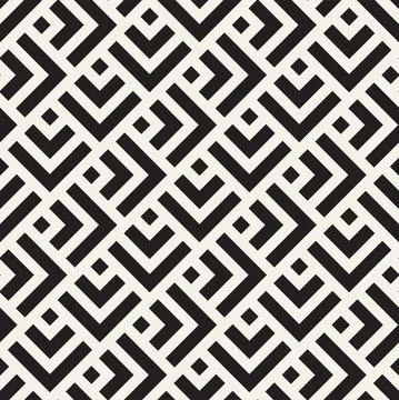 Vector seamless pattern. Repeating geometric lines. Abstract lattice backgrou Illustrazione stock