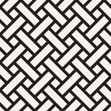 Vector seamless pattern. Repeating geometric interlocking lines. Abstract lat Stockillustratie