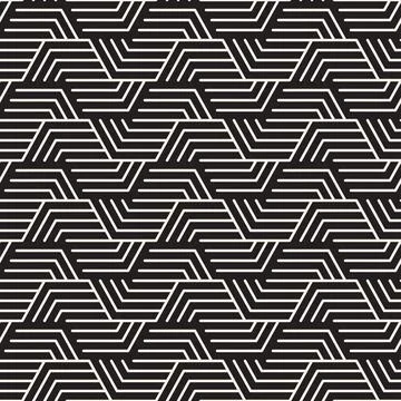 Vector seamless pattern. Repeating geometric lines. Abstract lattice backgrou Stock Illustration