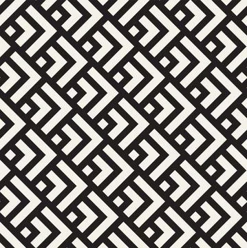 Vector seamless pattern. Repeating geometric lines. Abstract lattice backgrou Stock Illustration