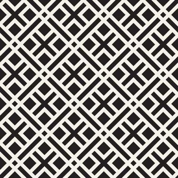 Vector seamless pattern. Repeating geometric lines. Abstract lattice backgrou Stock Illustration