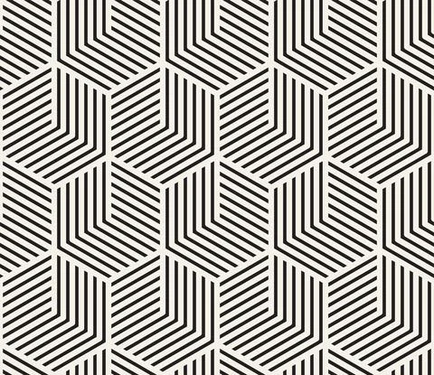 Vector seamless pattern. Repeating geometric lines. Abstract hexagonal lattic Stock Illustration