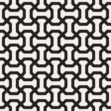 Vector seamless pattern. Repeating geometric elements. Stylish monochrome b.. Stockillustratie