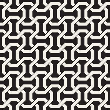 Vector seamless pattern. Repeating geometric elements. Stylish monochrome b.. Stockillustratie