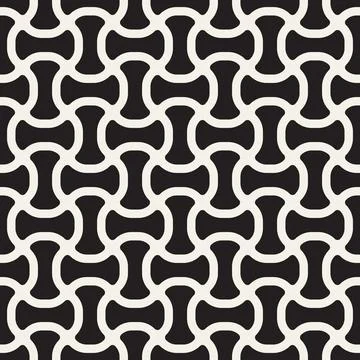 Vector seamless pattern. Repeating geometric elements. Stylish monochrome b.. Illustrazione stock