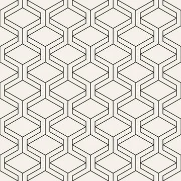 Vector seamless pattern. Repeating geometric elements. Stylish monochrome b.. Stock Illustration